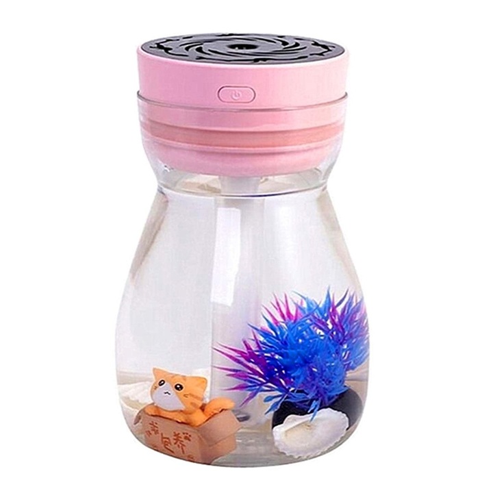 Umidificator de aer compact, multicolor, 8.9x8.9x13cm