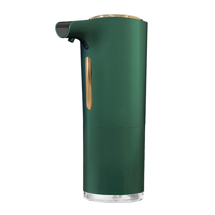 Automata habszappan adagoló, infravörös érzékelő, ABS, zöld, újratölthető, IPX4