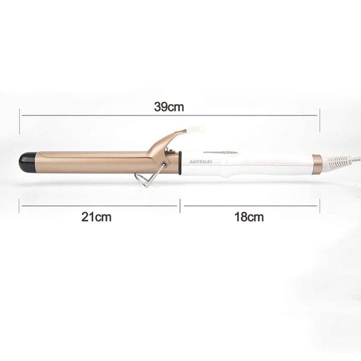 Ondulator de par Peysaitr 28mm, pentru par mediu si lung, control temperatura LCD