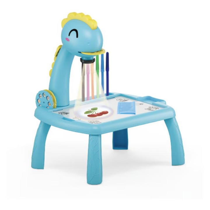 Masuta desen cu proiectie, albastru