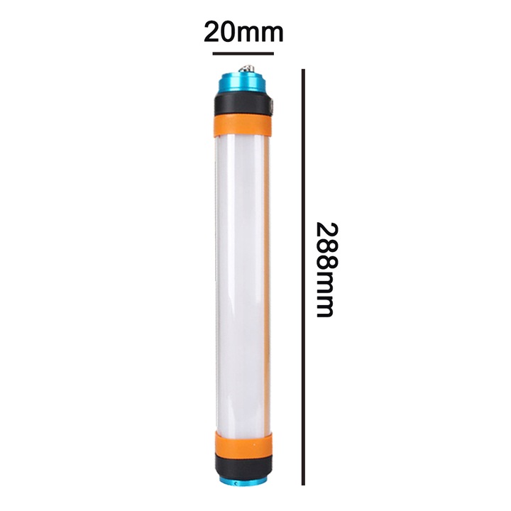 Lampa de camping KkvoGmle, reincarcabila, 3W, 2600mAH, 288 x 20 mm