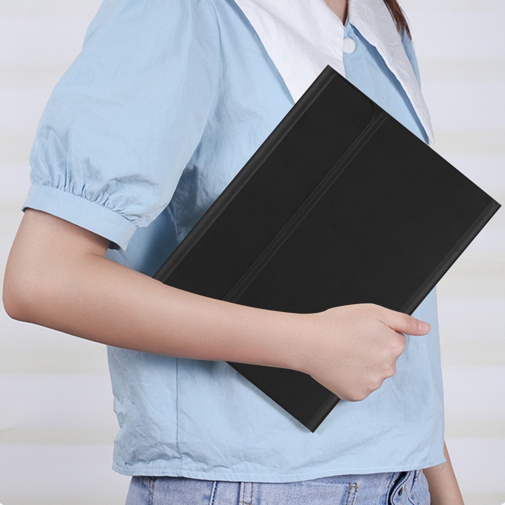 Husa cu tastatura pentru iPad Air 4, 10.9 inch, piele ecologica, negru