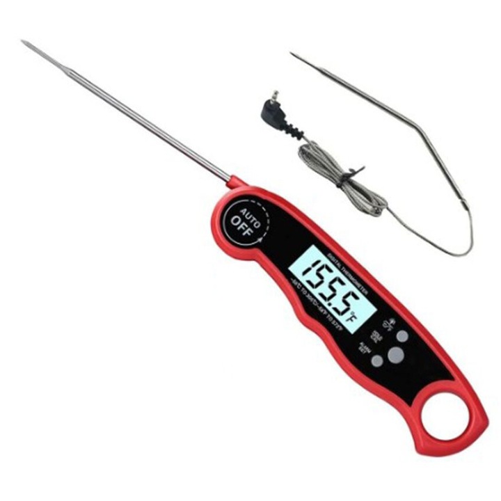 Termometru de bucatarie digital, masurare rapida, rosu, 155x38x18mm