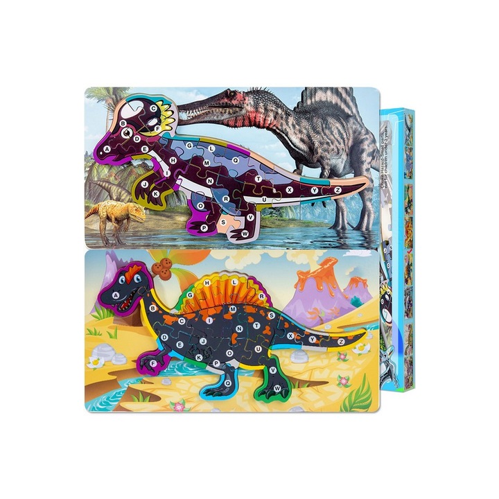 Fa puzzle készlet 2-4 éves gyerekeknek, 26 darab, LEcylankEr