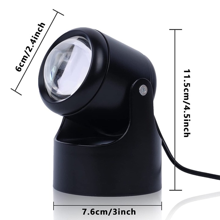 Lampa de veghe proiectie ambientala, multicolor, 75x140mm, USB