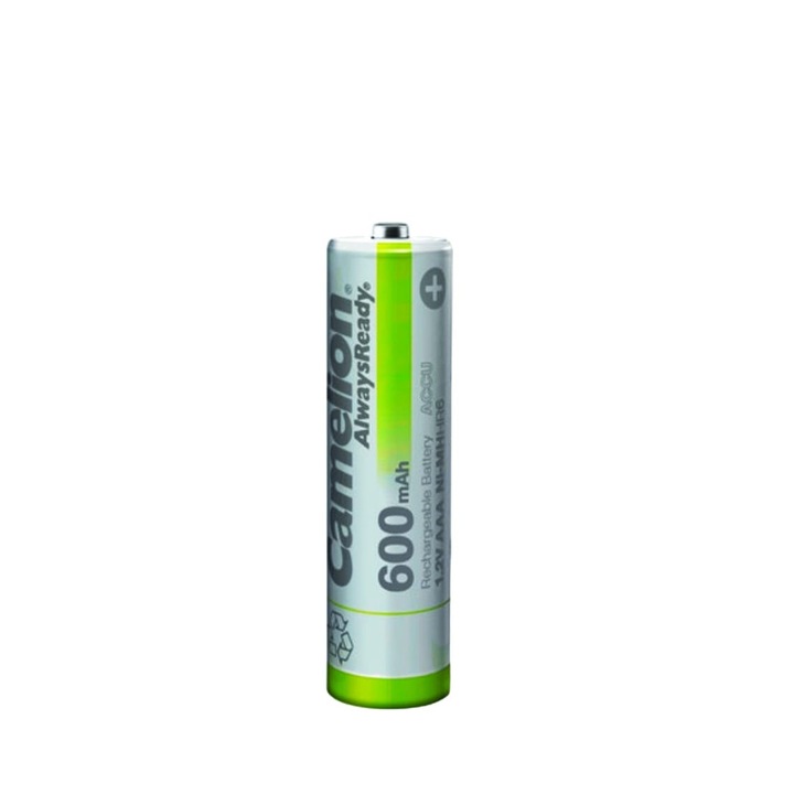 Acumulator Lampi Solare AAA, HR03, 600 mAh, Ni-Mh, 1.2V, preincarcat, Camelion