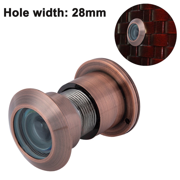 Vizor usa cu unghi larg 220 grade, lentila Ultra HD, antifurt, multicolor, 16x28mm