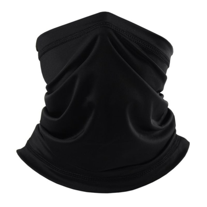 Caciula, unisex, negru, 25x42cm, pentru ciclism si alpinism