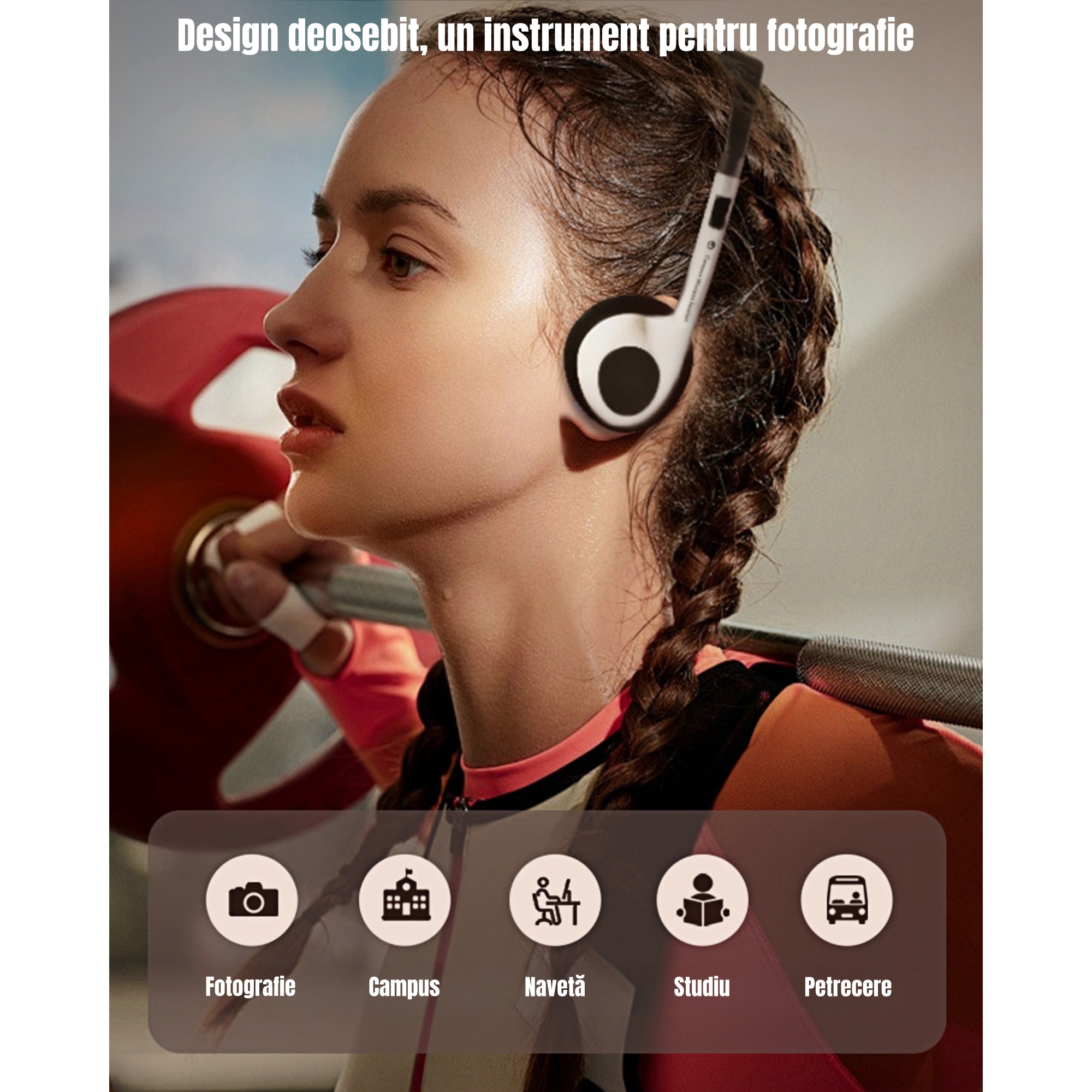 Casti Retro Casti Wireless, Retro, Bluetooth, Negru - eMAG.ro