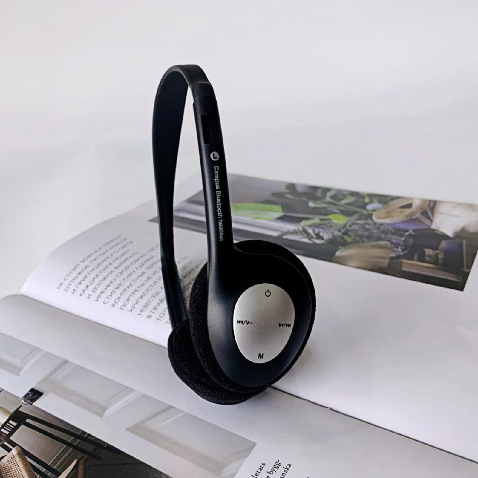Casti Retro Casti Wireless, Retro, Bluetooth, Negru - eMAG.ro