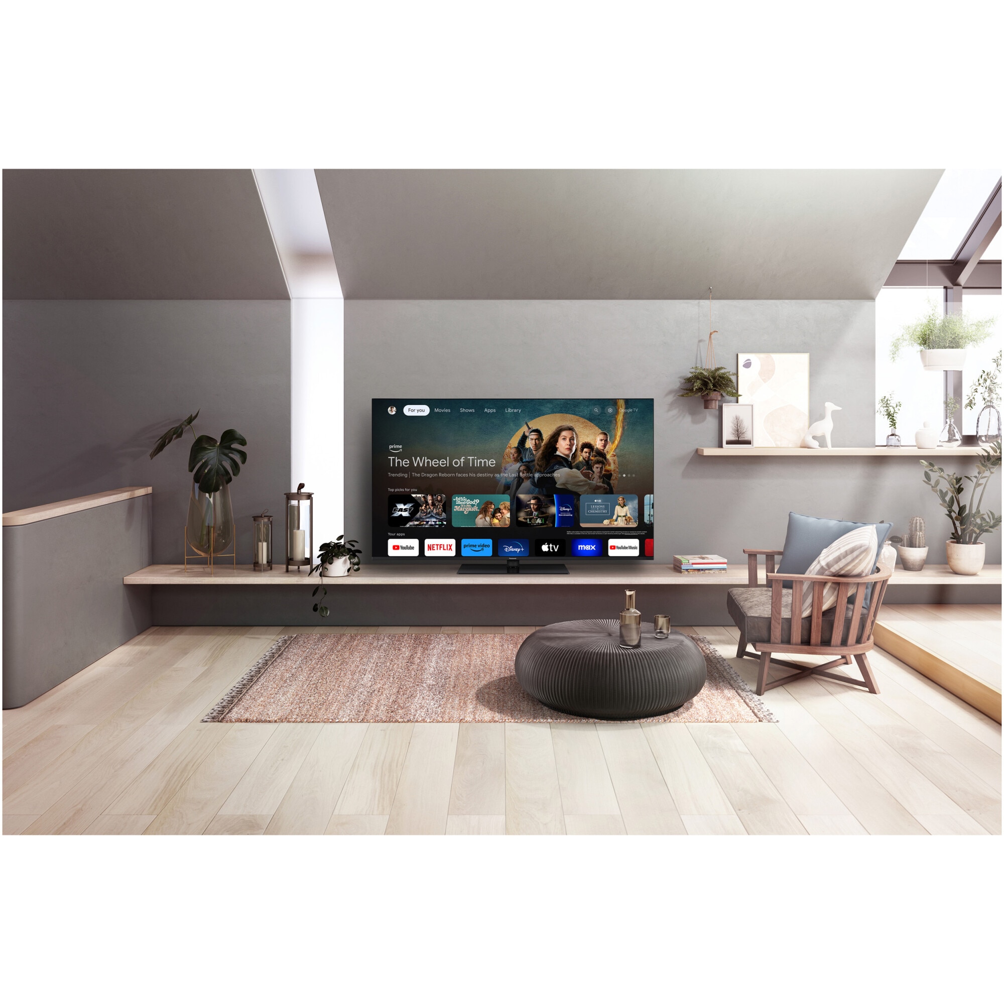 Televizor Panasonic LED TN-65W70AEZ, 164cm, Smart Google TV, 4K Ultra HD, Clasa E (Model 2024)