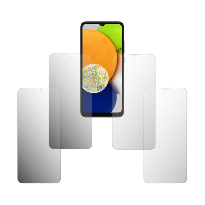 Set 4X Folie Protectie Ecran Folie24, pentru Samsung Galaxy A04s, 2X Ultra-Clear + 2X Mate, Acoperire Full-Display si Case-Friendly, Adezive, Flexibile cu Auto Regenerare