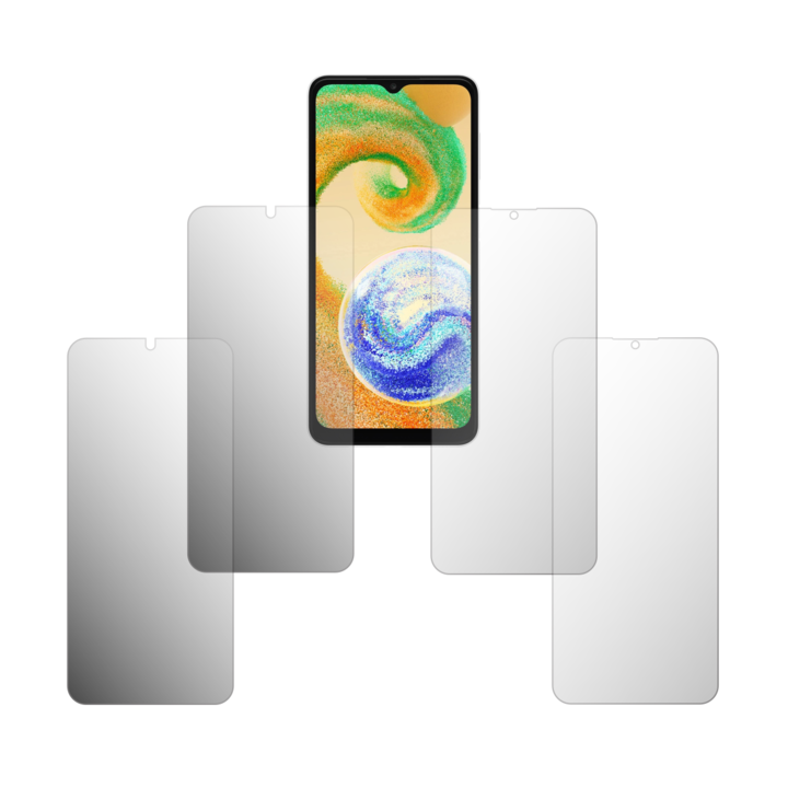 Set 4X Folie Protectie Ecran Folie24, pentru Samsung Galaxy A04, 2X Ultra-Clear + 2X Mate, Acoperire Full-Display si Case-Friendly, Adezive, Flexibile cu Auto Regenerare