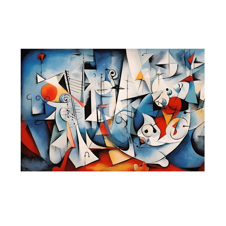 Tablou cu Cubism Colorat 90x60 cm