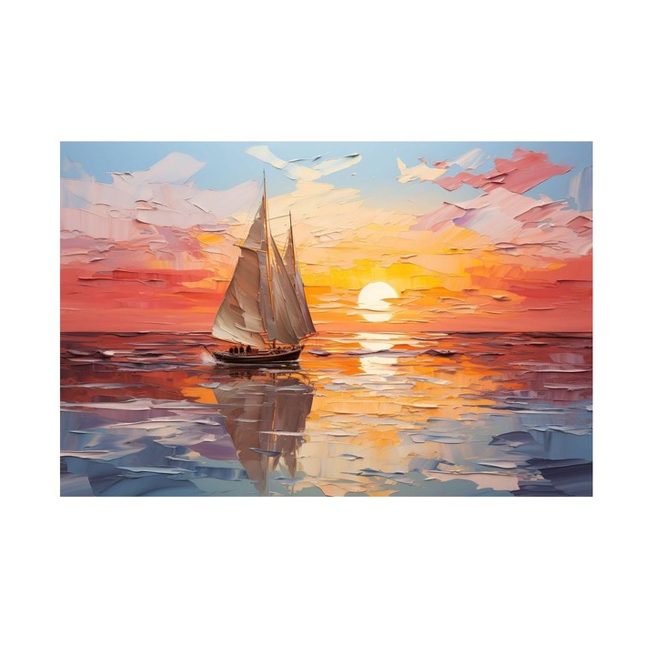 Tablou cu Vele la Apus 90x60 cm