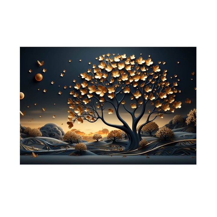 Tablou cu Copac Nocturn 90x60 cm