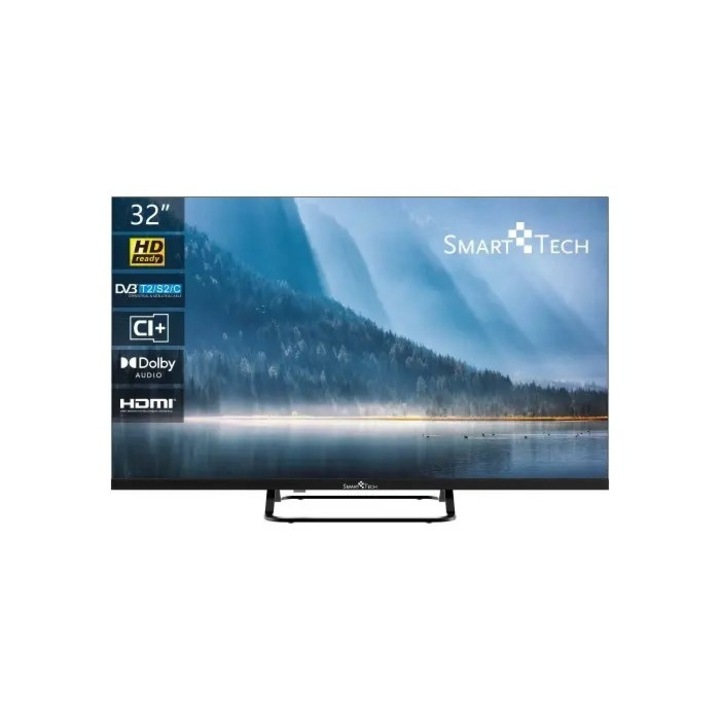 Televizor LED Non-Smart Smart Tech 32HN01V, 81 cm, HD Ready, Negru