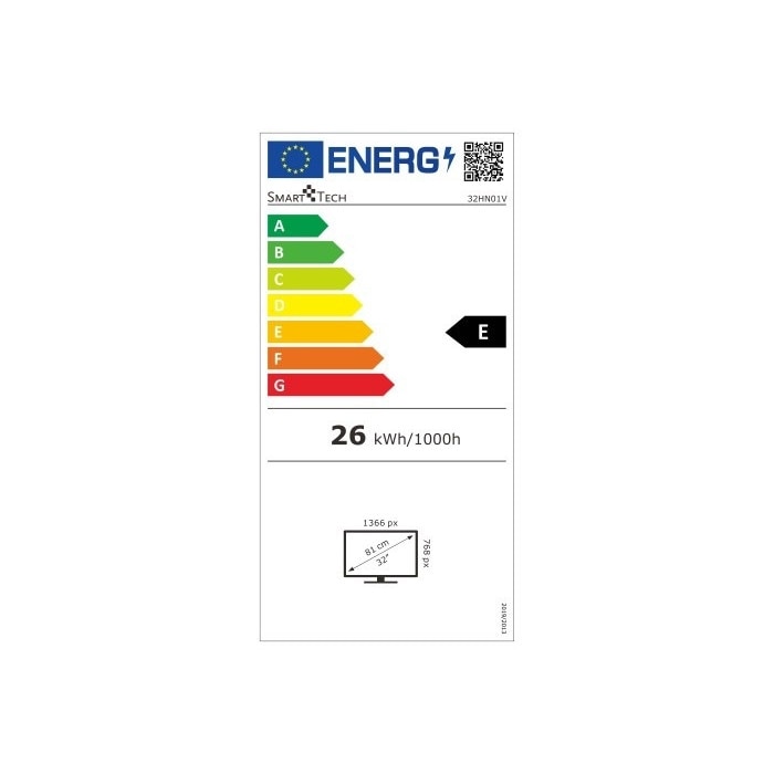 Televizor LED SmartTech 32HN01V, 80 cm, HD Ready, CI+, Negru