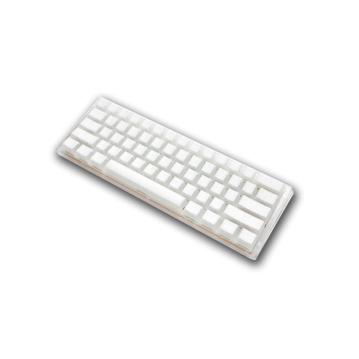 Ducky One 3 játékbillentyűzet, (USA) Aura White LED RGB Cherry MX Speed Silver, fehér