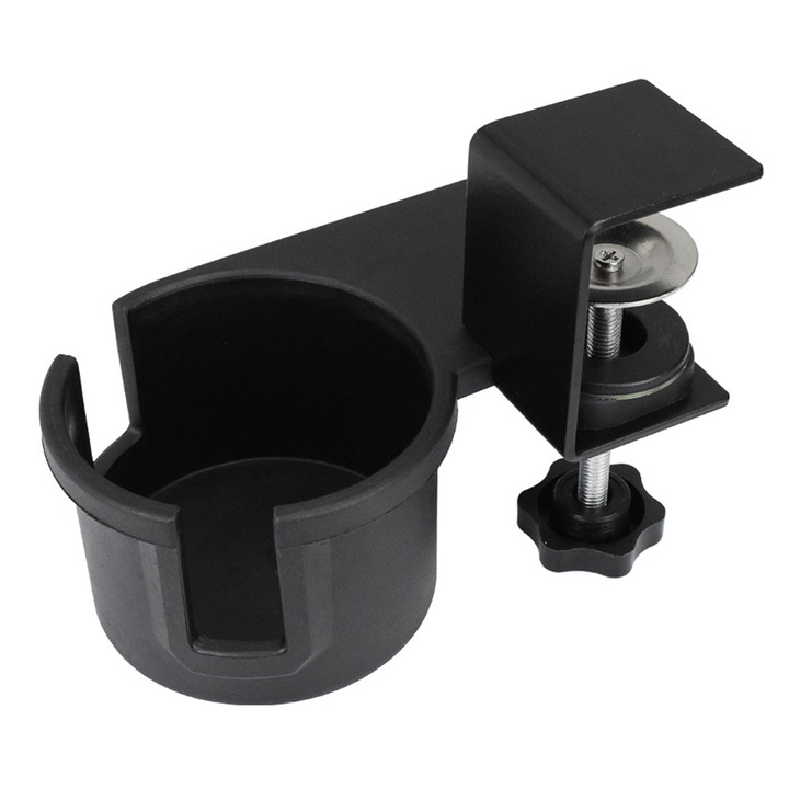 Suport pentru bauturi, cu rotatie, pentru tabel, AllizBan, Plastic, negru