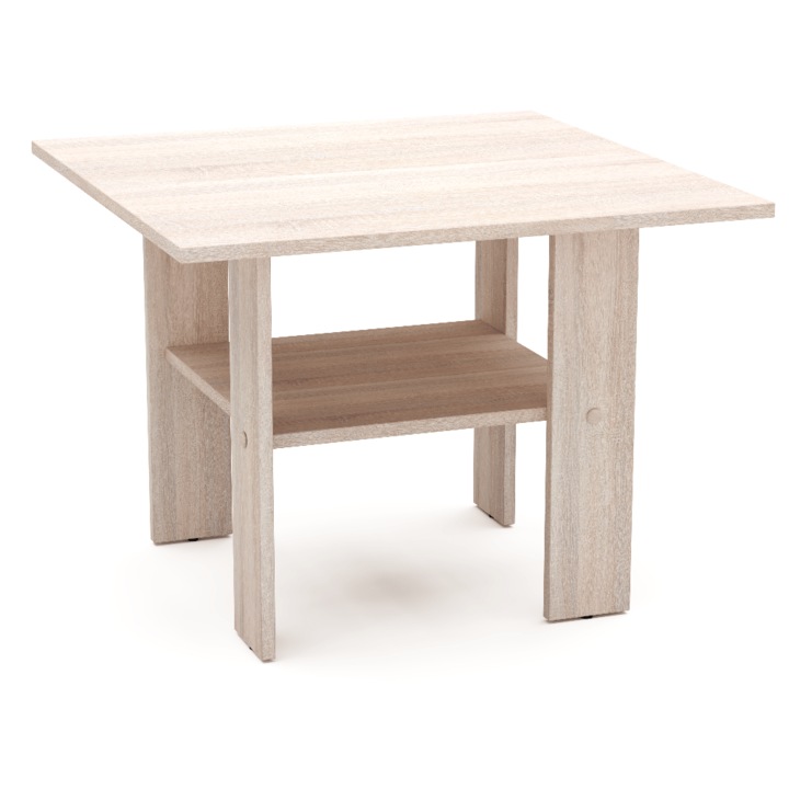 Маса за кафе, Stiv-Meble, HIT, STOL_HIT_SOSO, 65x65x48 см, Модерна, Масив, ПДЧ, дъб сонома