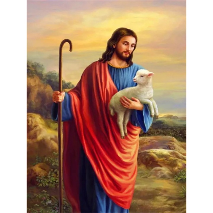 Set mozaic de broderie cu diamante 5D, Model DP249, 30x40 cm, Multicolor