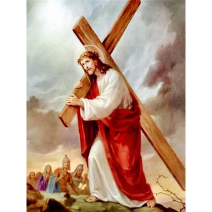 Set mozaic de broderie cu diamante 5D, Model DP240, 30x40 cm, Multicolor