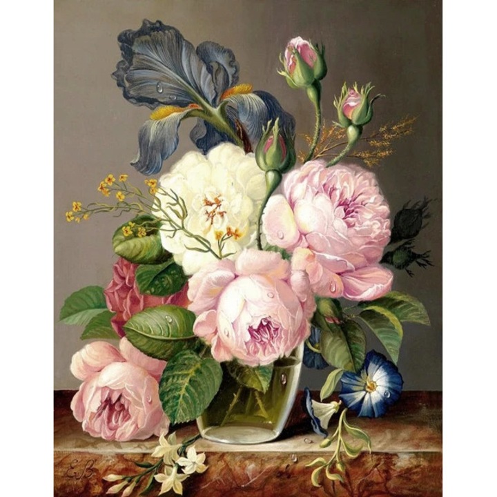 Set mozaic de broderie cu diamante 5D, Model DP226, 30x40 cm, Multicolor