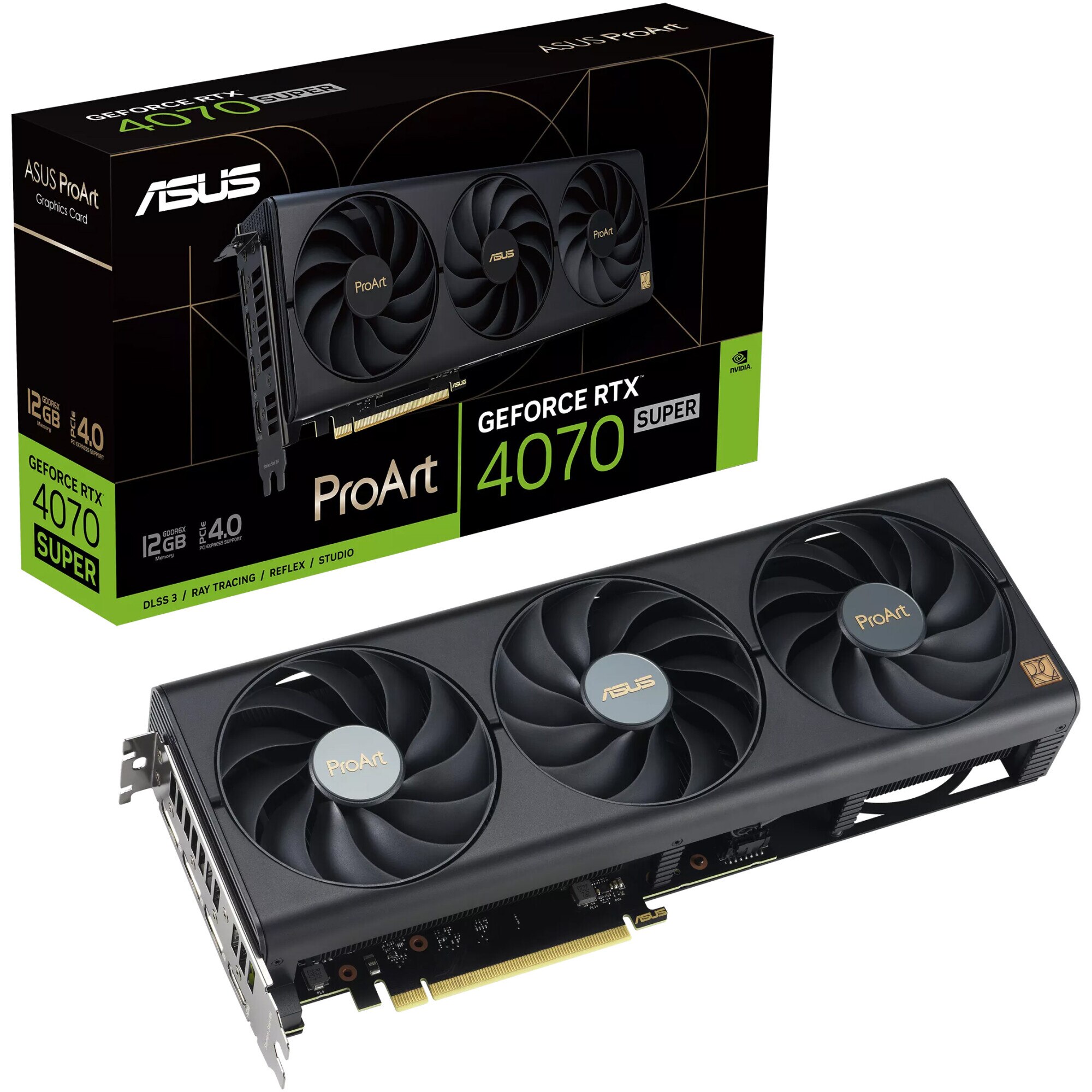Placa video ASUS ProArt GeForce RTX™ 4070 SUPER, 12GB GDDR6X, 192-bit
