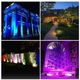 Set 2 proiectoare de podea LED RGB Lepro, cu telecomanda, 50W, lumina alba si colorata, IP65