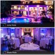 Set 2 proiectoare de podea LED RGB Lepro, cu telecomanda, 50W, lumina alba si colorata, IP65
