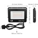 Set 2 proiectoare de podea LED RGB Lepro, cu telecomanda, 50W, lumina alba si colorata, IP65