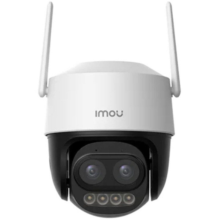 Камера за наблюдение Wireless IMOU Cruiser Z IPC-S7DP-5M0WEZ PTZ, 5MP, 3K, двойни лещи, 12x хибридно увеличение, интелигентно пълноцветно нощно виждане, интелигентно откриване IMOU SENSE®, интелигентно проследяване, двупосочен разговор, ONVIF, IP66