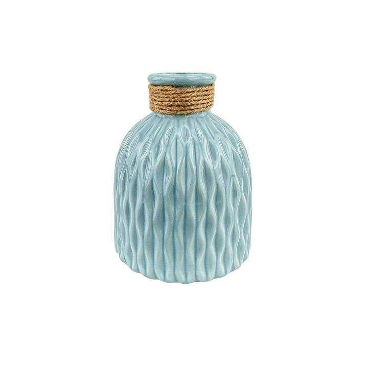 Vaza decorativa cu flori din ceramica "Adriana" 15.5х5, Albastru