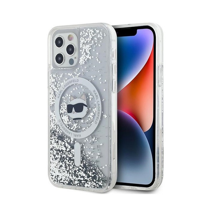 iPhone 12/12 Pro telefontok, Karl Lagerfeld, TPU/polikarbonát, átlátszó