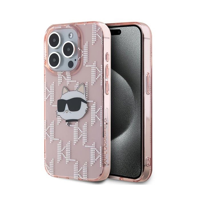Husa telefon, Karl Lagerfeld, Pentru iPhone 15 Pro Max, Roz