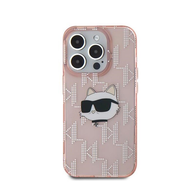 Husa telefon, Karl Lagerfeld, Pentru iPhone 15 Pro Max, Roz