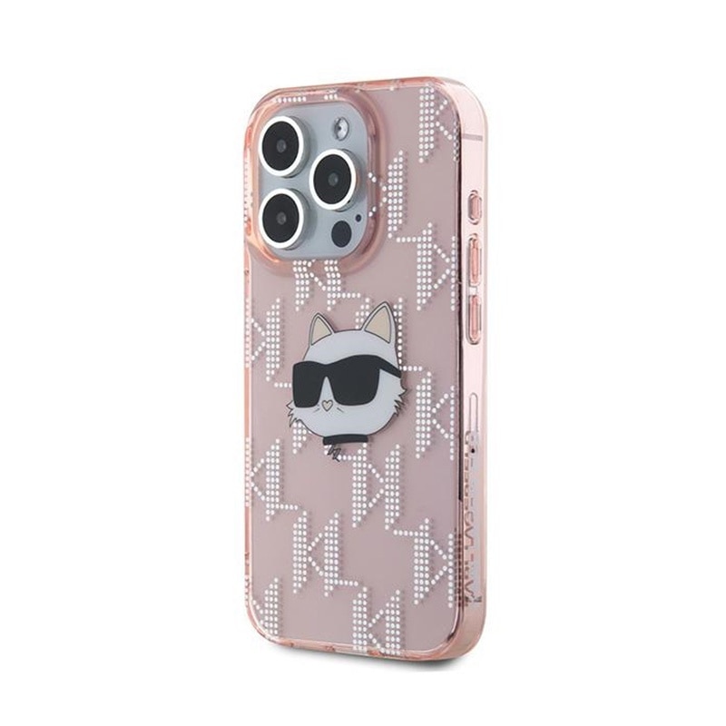 Husa telefon, Karl Lagerfeld, Pentru iPhone 15 Pro Max, Roz