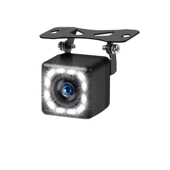 Camera Marsarier 12 Led-uri Video Auto Cu Iluminare Pentru Mers Inapoi Spate, Rezistenta La Apa, IP66, Miromoto®