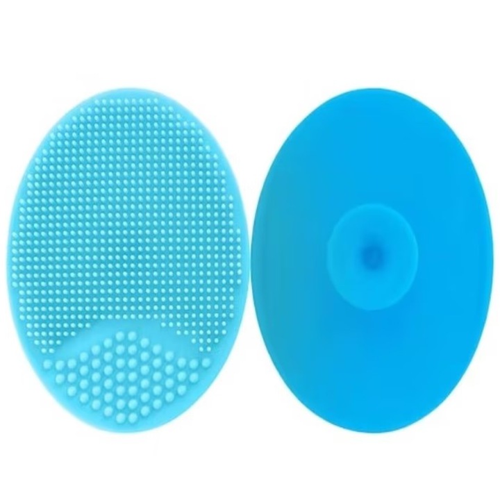 Perie Baie Bebelusi Super Trends® Din Silicon Moale, Perie Silicon Bebelusi Pentru Indepartarea Crustelor De Lapte Si Masaj Delicat Al Scalpului, Perie Scalp Bebelusi Antialunecare, Perie Baie Silicon Albastra, Perie Bebelusi Igienica Pentru Ingrijire