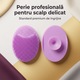 Set 2 Perii Bebelusi Super Trends® Din Silicon Moale Pentru Indepartarea Crustelor De Lapte, Perie Par Bebe Delicata, Perie Pentru Cruste De Lapte Si Cojite, Perie Silicon Bebelusi Pentru Scalp Sensibil, Perie Bebelusi Baie, Hipoalergenica, Violet