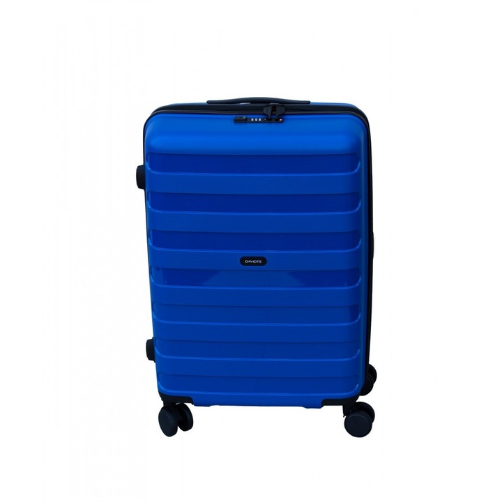 Troler mare polipropilena, Davidts Round Trip, albastru royal, 74x55x29 cm