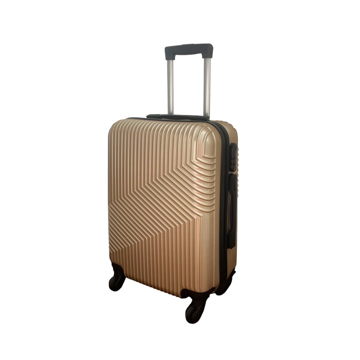 Куфар с колелца Ryan Air, Wizzair, Устойчив ABS, 55x35x22 см, Бежов, TR-00101