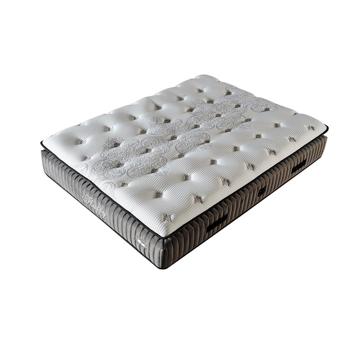 Saltea Fluffy 160x200x32 cm, Hibrida, Ortopedica, cu toper