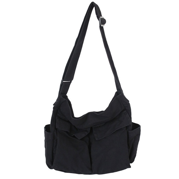 Geanta umar, unisex, Panza, 40x35x15cm, Negru, 30x10x40