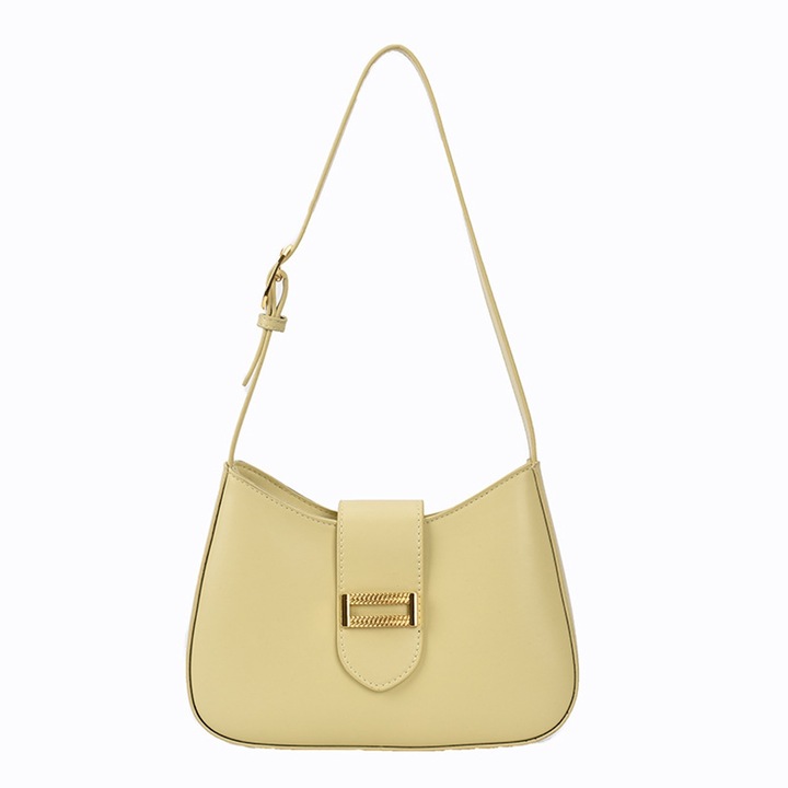 Jormftte női válltáska, fehér, sárga, khaki, fekete, 27x19x6cm, 1 darabos szett