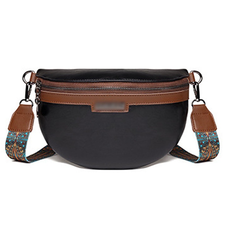 Női keresztpántos táska, Jormftte, fekete, 24x17x9cm, 1 táska szett