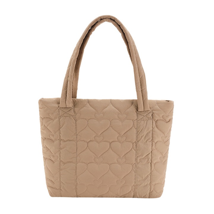 Női steppelt válltáska Puff Hobo táska könnyű tote táska bélés táska edzőtáska