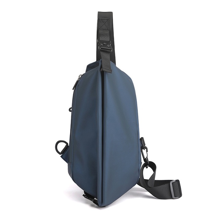 Jormftte férfi táska, kék, 37x18x10cm, nylon