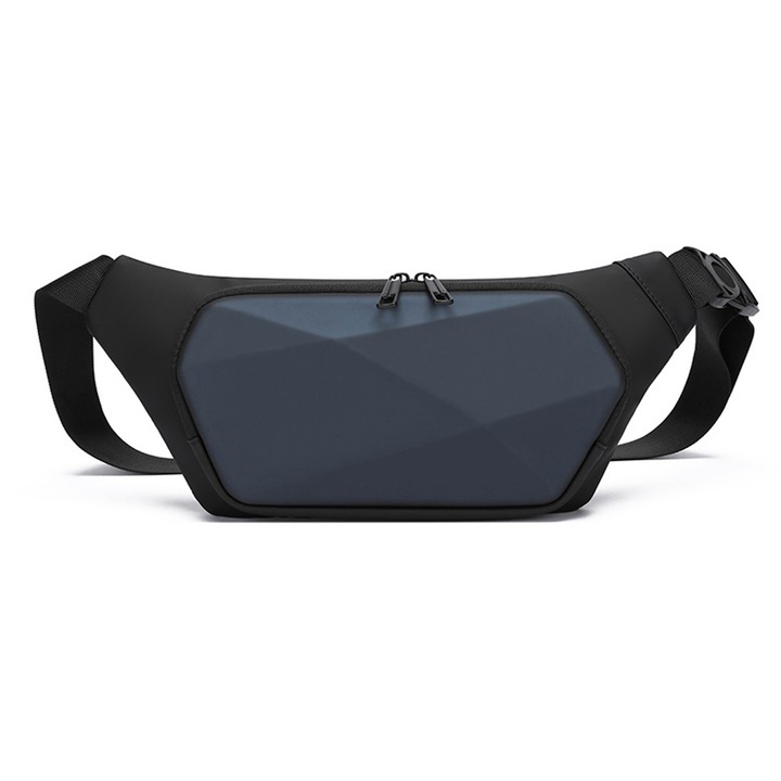 Jormftte férfi válltáska, vízálló, kék, 38x15x5cm